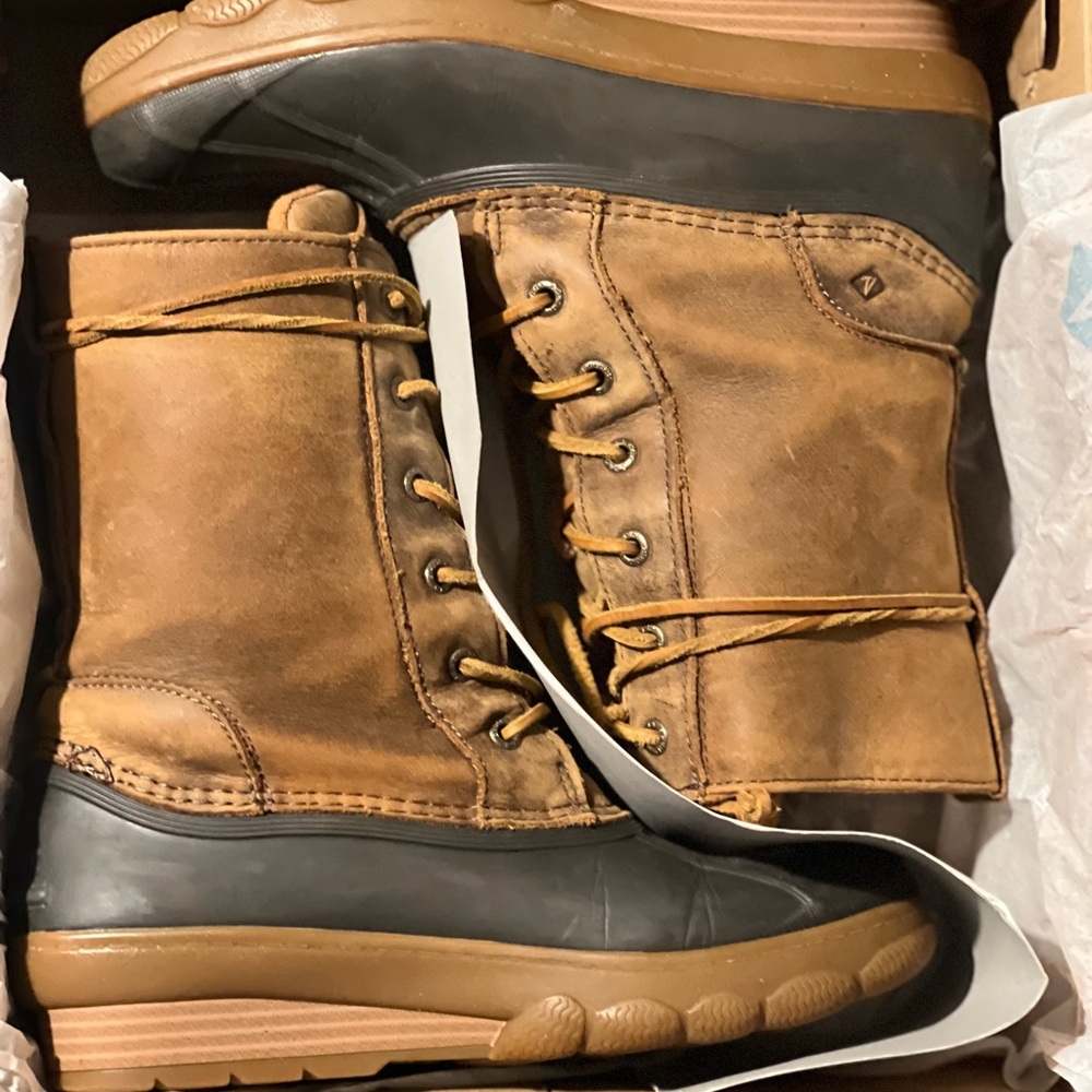 Sperry Saltwater Wedge Reeve Tan Winter Boots